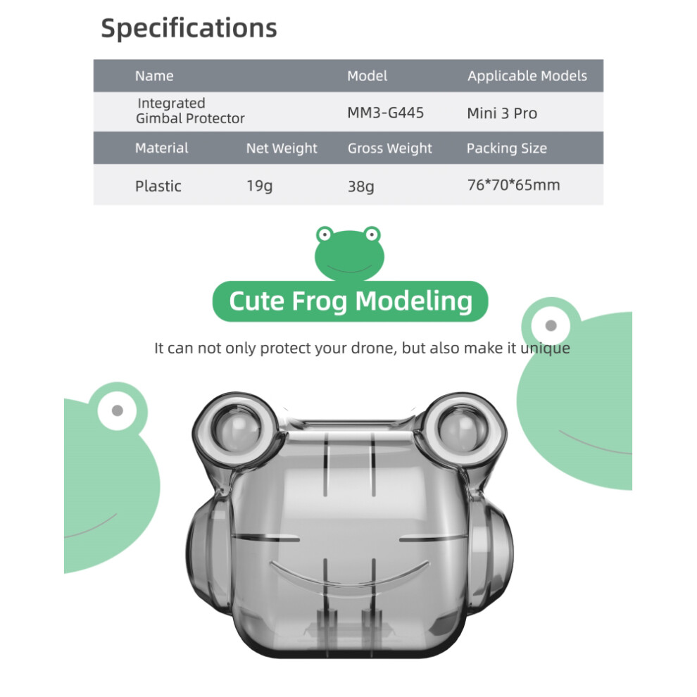 Cartoon Frog Gimbal Lens Cover For Mini 3 Pro Camera Guard Plastic 7661341498630