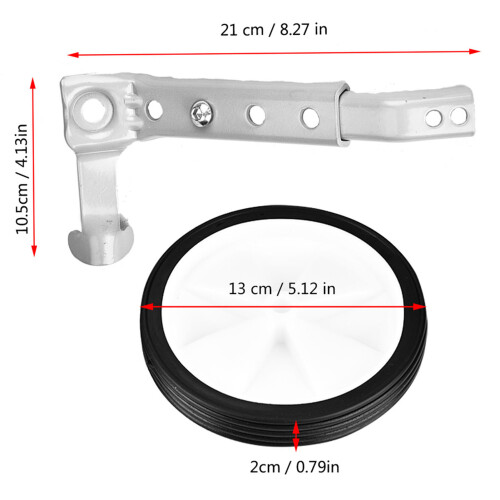 Adjustable Variable Speed Bike Training Wheels for Kids 16-22 inch Silver 1