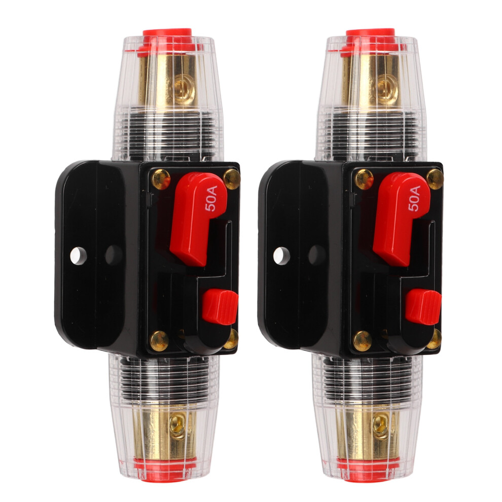 12Â24V 50A Inline Circuit Breaker Fuse Holder For Car Boat Marine Electrical System 4321341504092