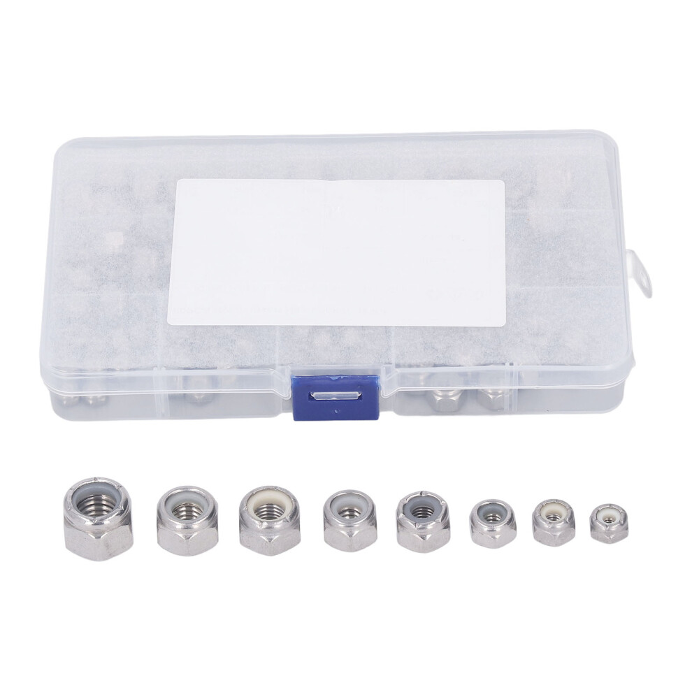 80PCS Hex Nuts Assortment Kit 304 Stainless Steel