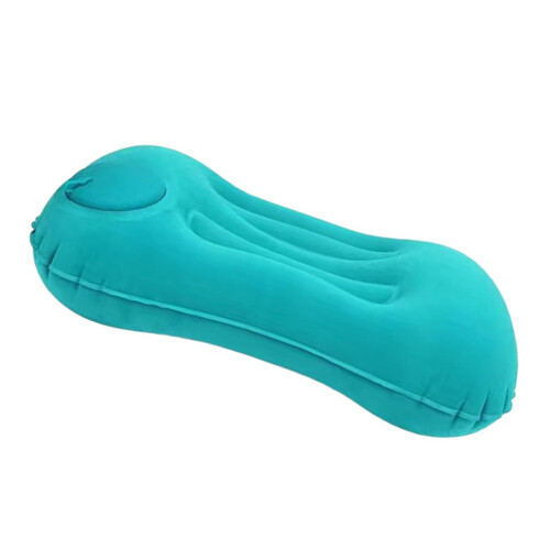 Ultralight Inflatable Camping Pillow Flocked Fabric Blue 125g 2