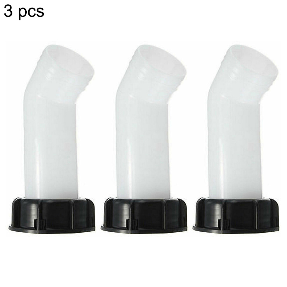 3Pcs Ibc Tote Hose Adapter, 60Mm Black Cap, 45Mm Thread Connectors 8441341509500
