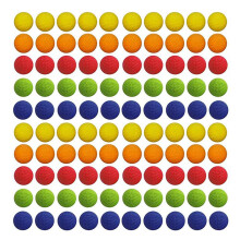 100PCS Universal EVA Soft Round Refilled Ball for Rival Toy Gun random color