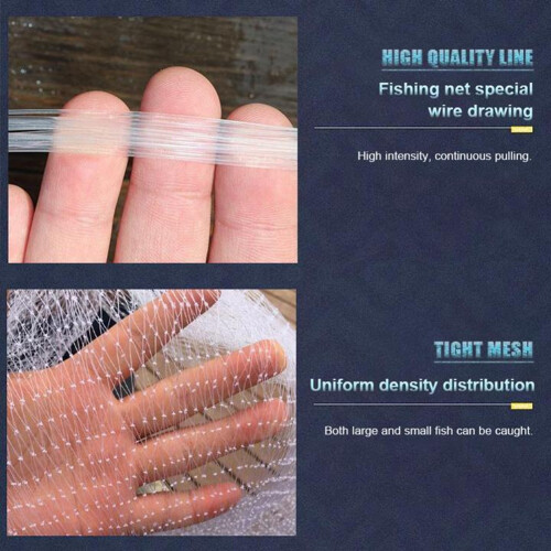 Portable Fish Net Cast Net Tackle 300, Durable Nylon, 3.00M 2