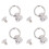 9mm Silver Pure Copper Rivets - 200 Sets for Bag & Wardrobe Design 1