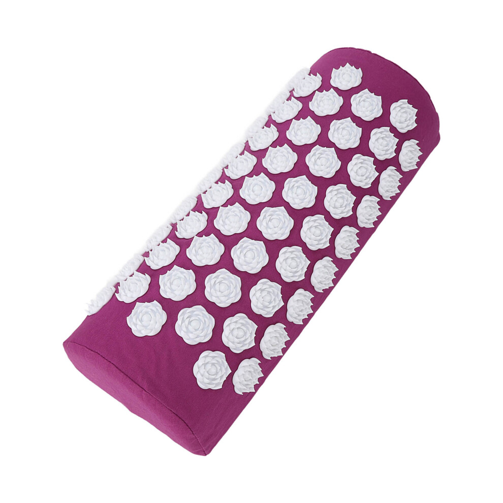 Purple Muscle Relaxation Massager Cushion In With Yoga Acupressure Back Pillow