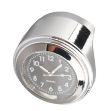Aluminium Alloy Motorcycle Handlebar Clock 4.5x4.5x3.2cm Chrome Plated