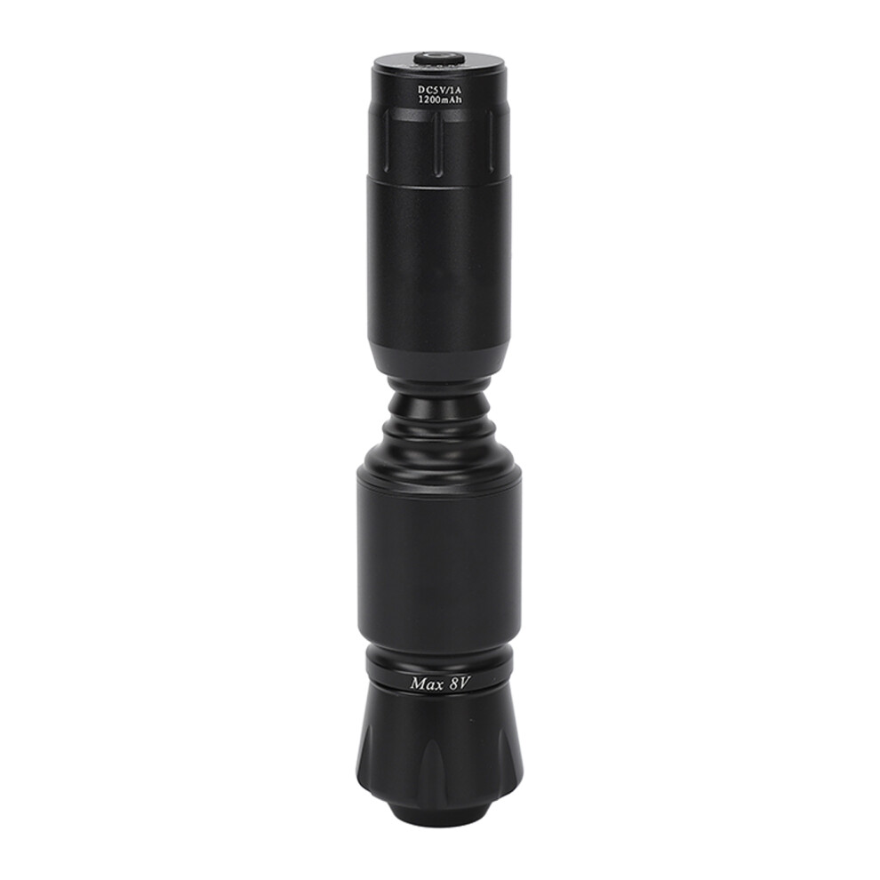 Black Wireless Rotary Tattoo Pen 1200Mah Battery, Aluminum Alloy,