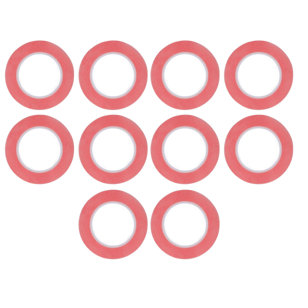 10 Pcs Pet Double Sided Tape Strong Viscosity Red