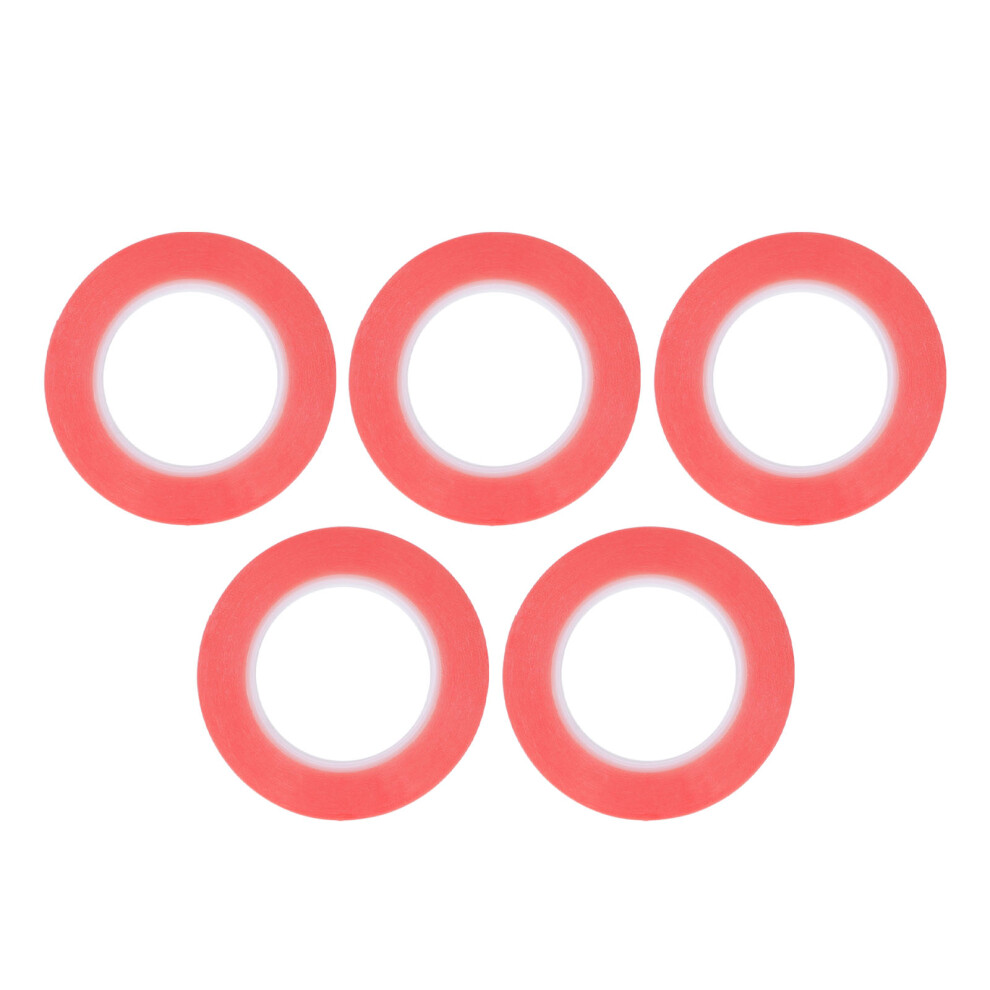 5Pcs Double Sided Tape Heavy Duty Removable Super Red