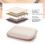 Almohada de esponja 3D 360 g 18.1 x 12.6 x 3.9 pulgadas Beige+Café 4