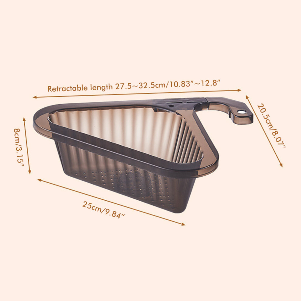 Triangular Corner Sink Strainer Basket 25.2X21x8cm Pp, Black/Green/Amber 8451341521105
