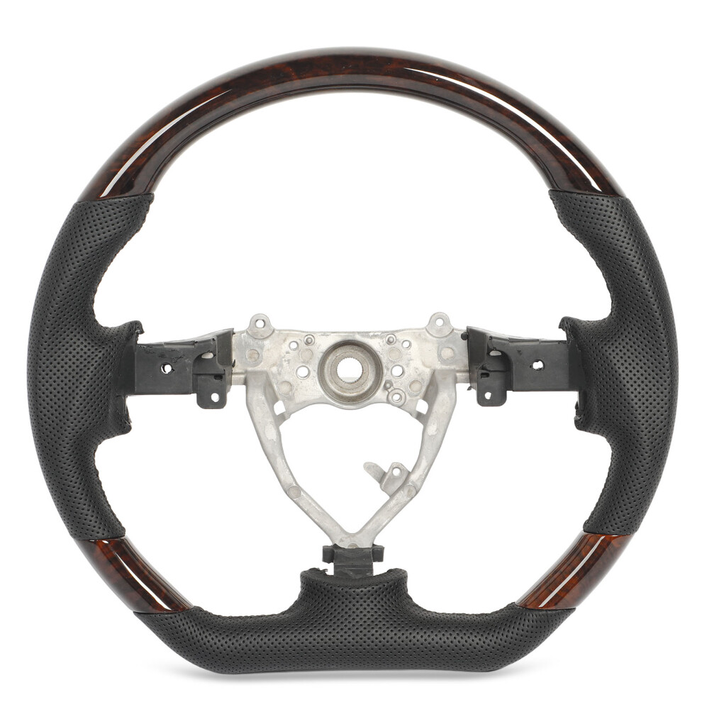 HydroâDip Steering Wheel Perforated Leather Flat Black/Grain 9387669410816