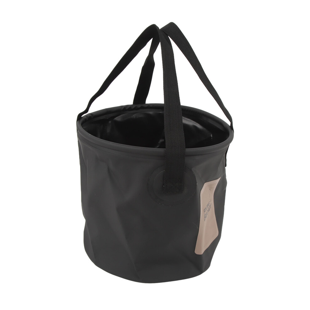 10L Black Collapsible Pvc Water Bucket, Portable Camping & Fishing Foldable 4101341523305