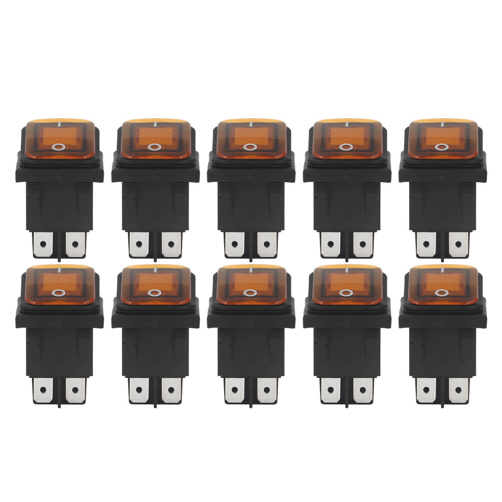 10Pcs 2 Position Rocker Toggle Switch On Off 30A 9387669411370