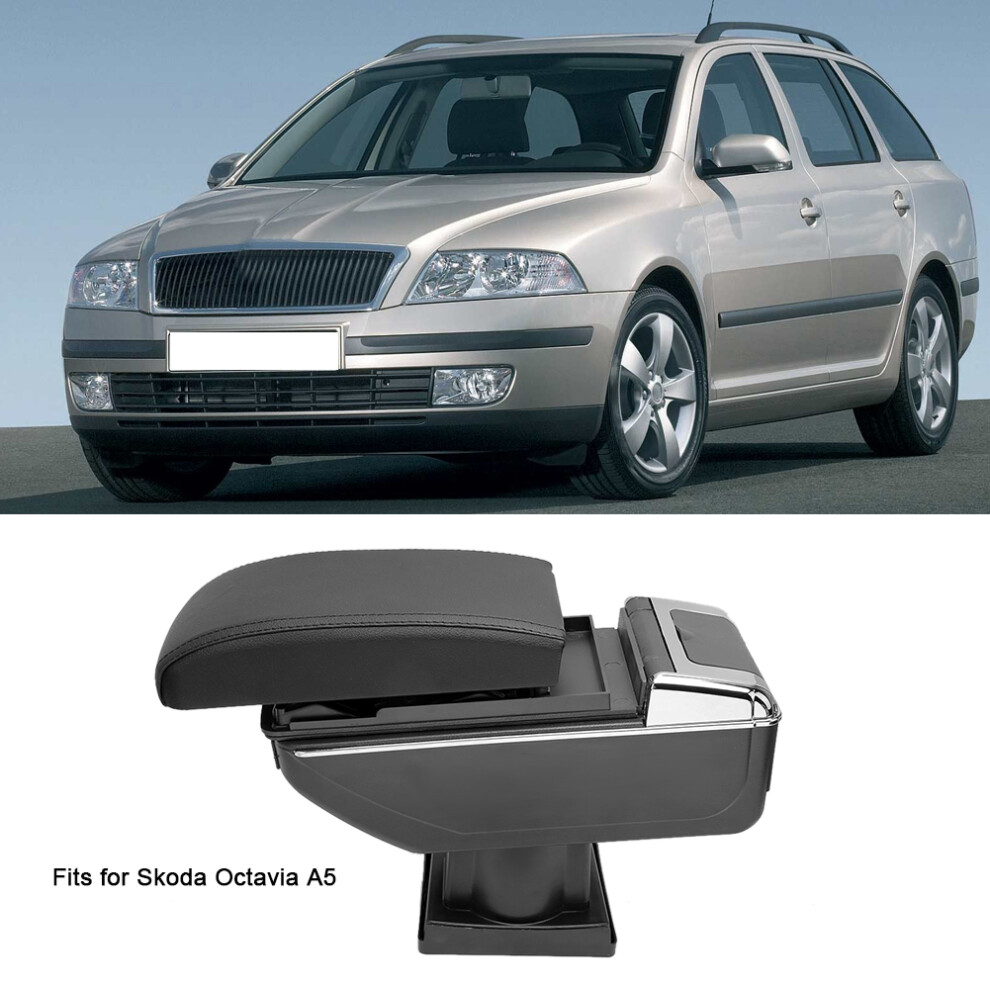 Black Armrest Center Storage Box for Skoda Octavia A5 Car Interior Accessories-image-OPC-PJMPTD9-NEW