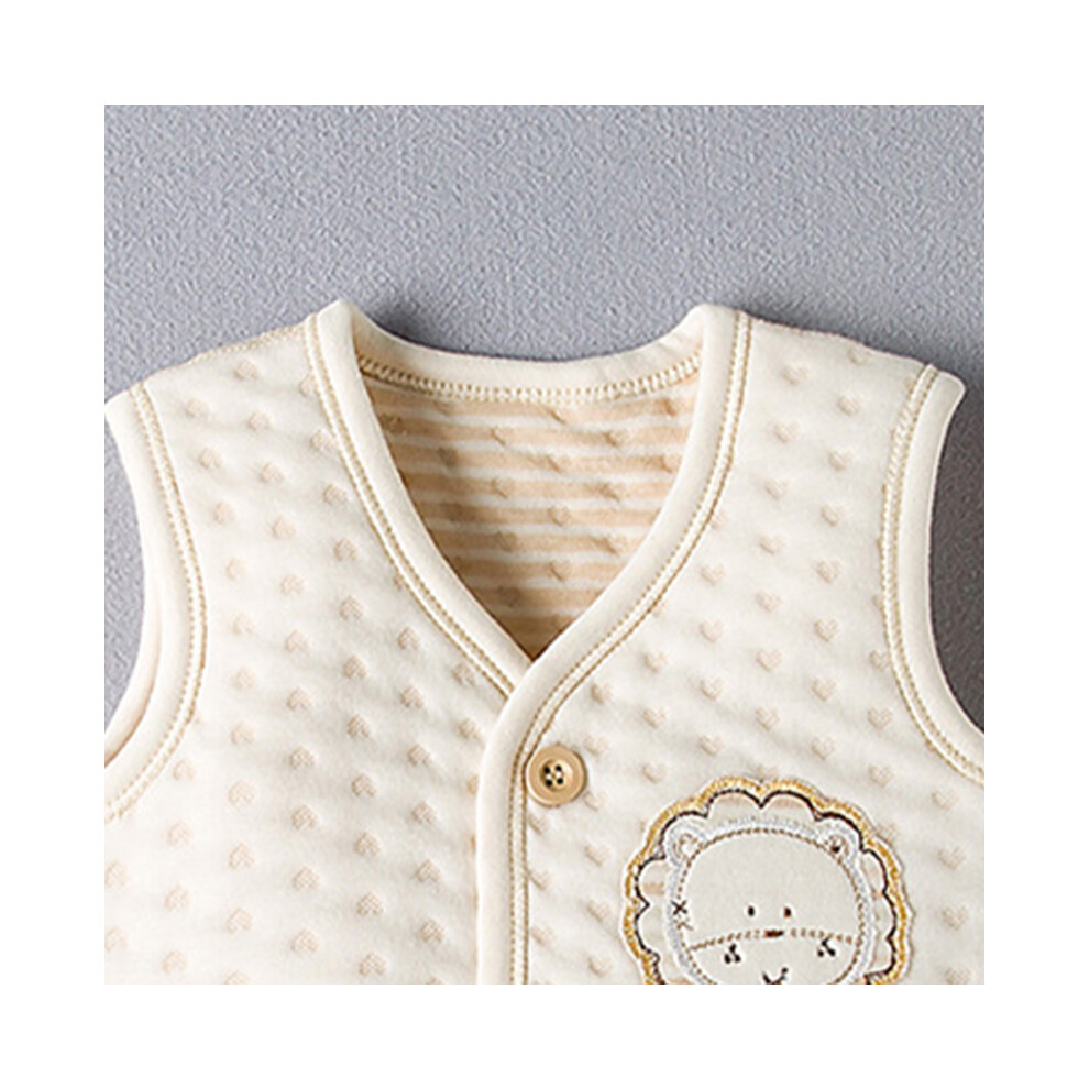 Baby Cotton Padded Vest Size 73 White Heart Skin-Friendly Warm Autumn Winter-image-OPC-PJMPTG5-NEW