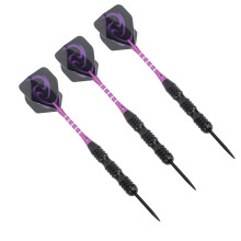 Compact Dart Set with Iron and Aluminum Knurled Design and Box