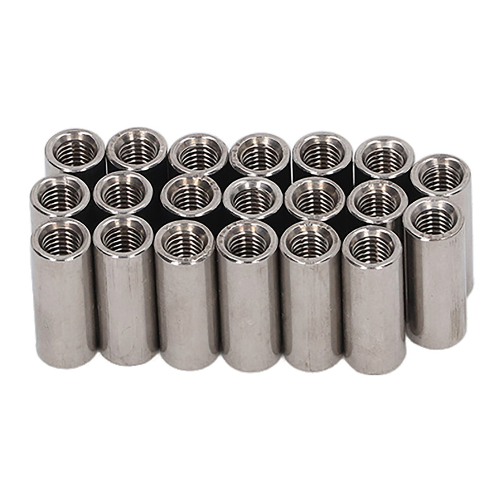 20Pcs Coupling Nut Stainless Steel M5 Round Rod
