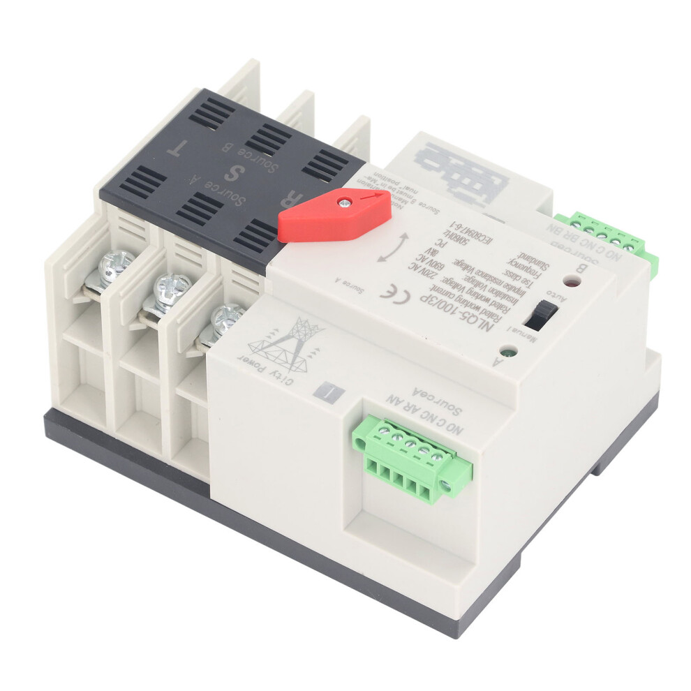 63A 3P Dual Power Ats 220V Millisecond Switch Safe Rail Mount 4951341529858