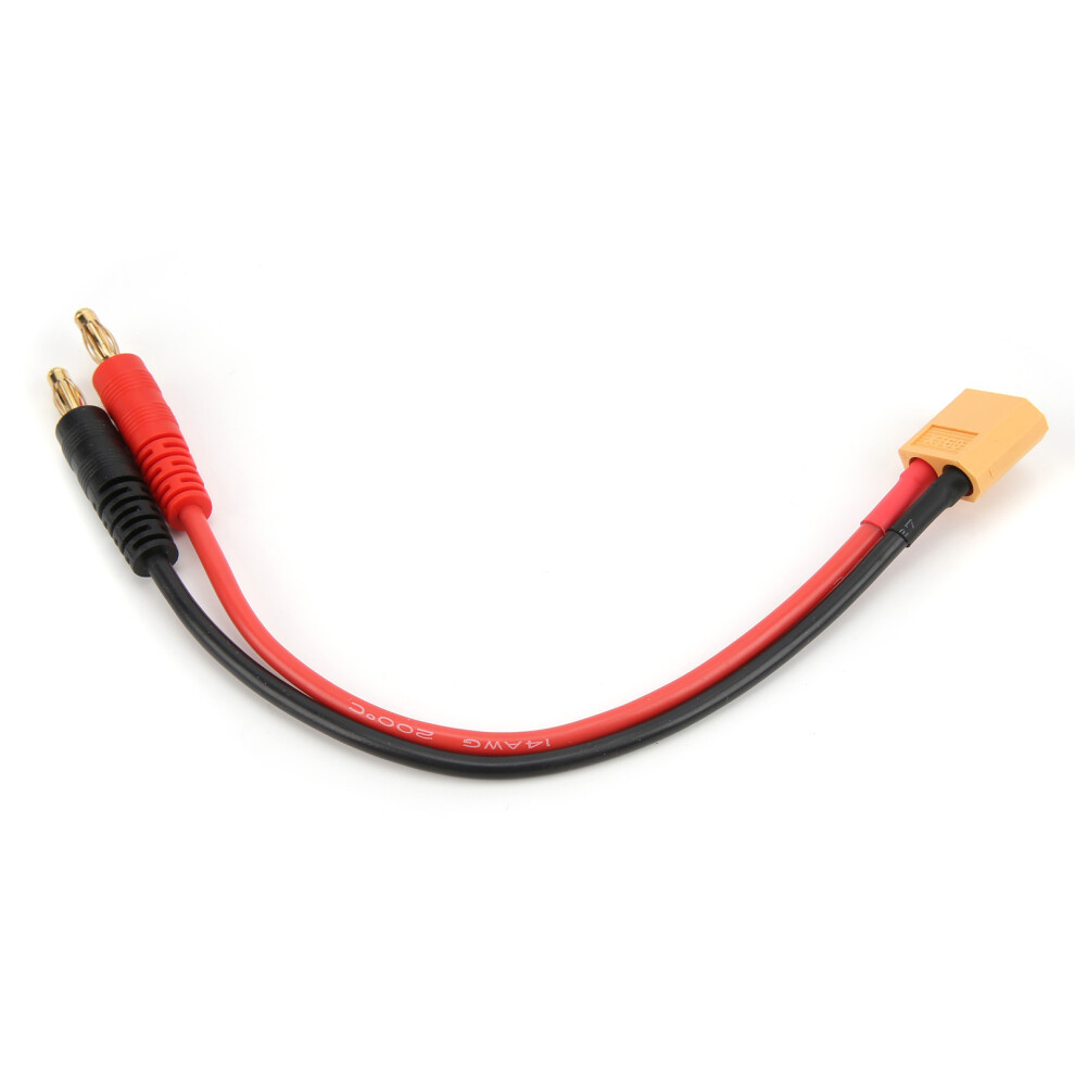 15Cm Rc Charger Cable Xt60 To 4.0Mm Banana Plug 9387669412568