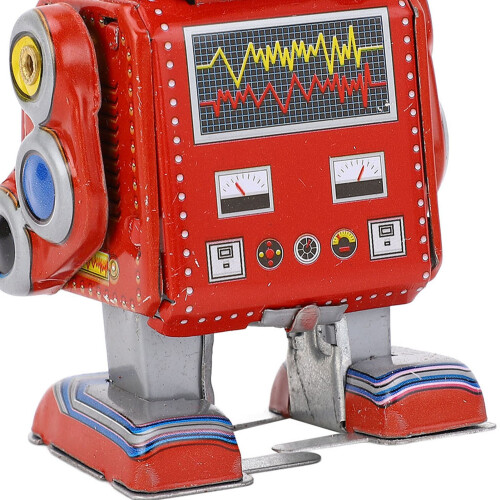 Exquisite Red Clockwork Robot Toy Perfect for Collectors & Gift 2