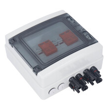 IP65 Solar Combiner Box 4 String, IP65, 40KA Surge, 15A Fuse