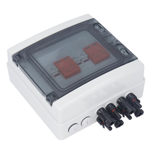 IP65 Solar Combiner Box 4 String, IP65, 40KA Surge, 15A Fuse