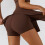 Yoga-Short-Rock Kaffee S 75/25 Nylon/Poly 4