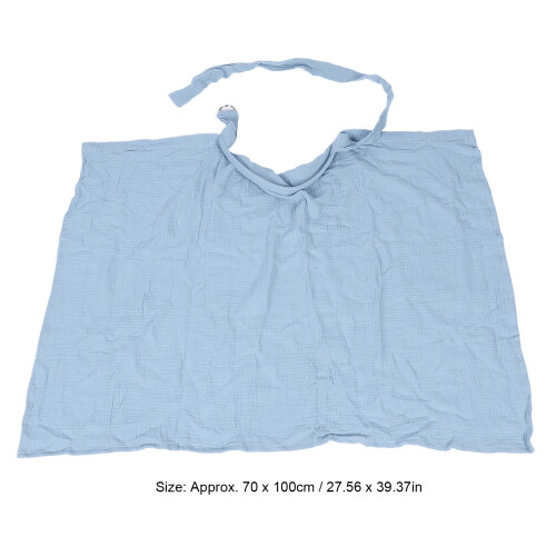 Cotton Breastfeeding Cover, Blue, Double Layer, 70x100cm 1