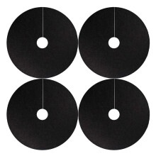 Baumschutzmatte 20.5 Zoll, Wiederverwendbarer Baummulchring Schwarz, Unkraut Barrie 4 Stück, 52 cm Unkrautkontrolle