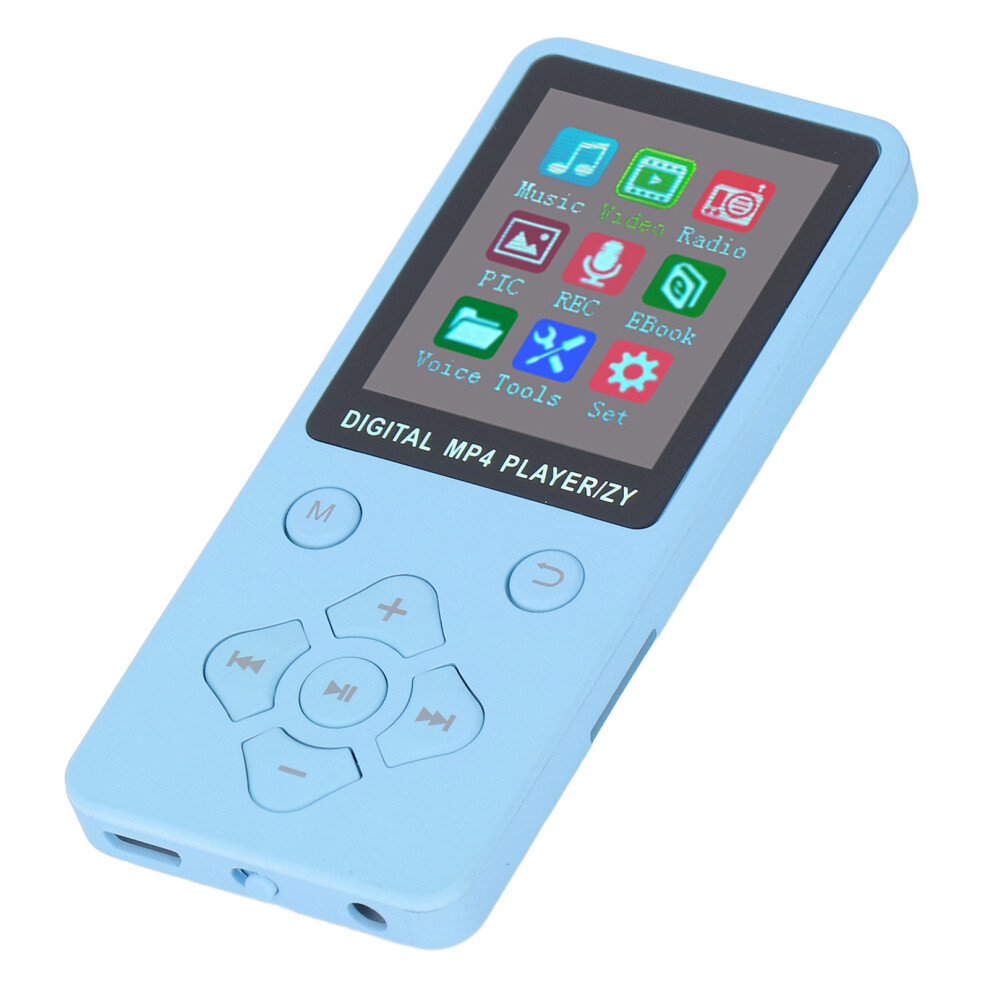 Slim Mp3 Mp4 Player 128G Memory Tooth 5.0 1.8 Inch Color Display Blue 8351341538472