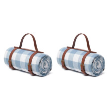 2X Waterproof Picnic Blanket, Sand-Proof Beach Mat, Portable Indoor Outdoor Blanket with Carry Bag, Large Size