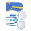 Children's Badminton Set with 3 Shuttlecocks & Carry Bag, Blue 12