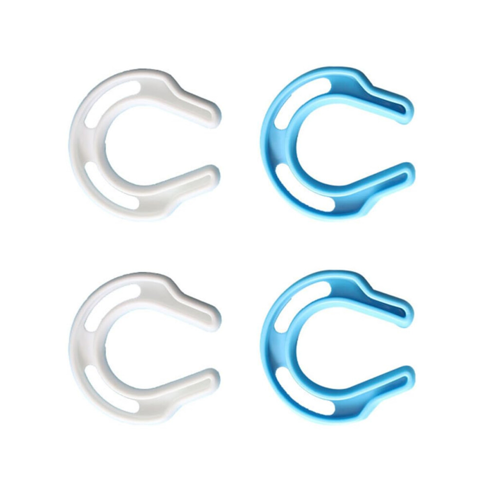Door Protector 4 Pieces Door Stop Clips for Kids - White Clamp Door Lock Clips, Adjustable Safety Door Stoppers