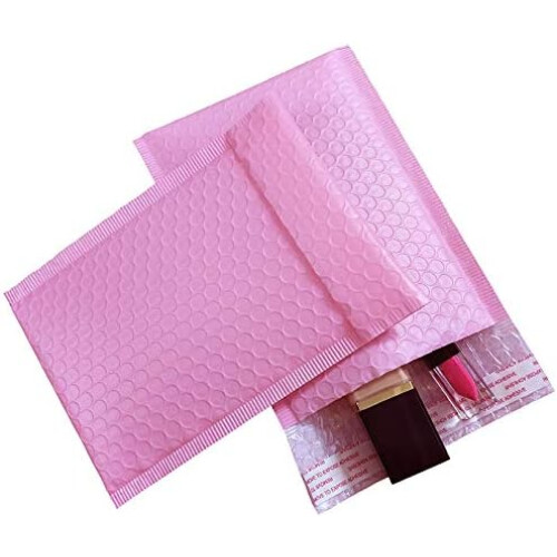 Bubble Mailers 10 Pieces Light Pink 17 Sizes Poly Bubble Envelopes Self-Adhesive Padded Envelopes 1