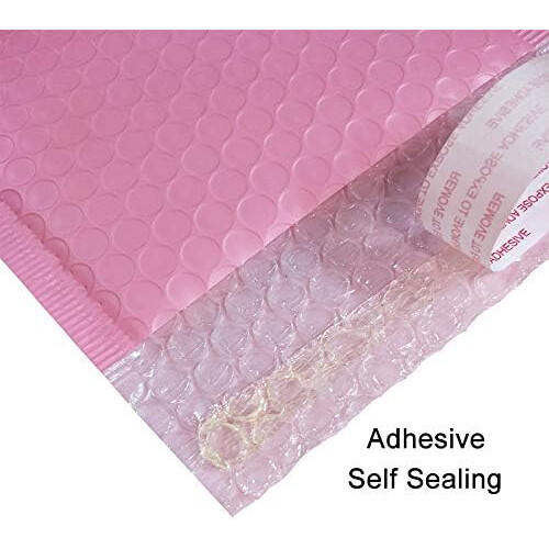 Bubble Mailers 10 Pieces Light Pink 17 Sizes Poly Bubble Envelopes Self-Adhesive Padded Envelopes 2