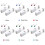 Self Ear Piercing Tool White - Easy Disposable Ear Piercer with Ear Studs Kit 10