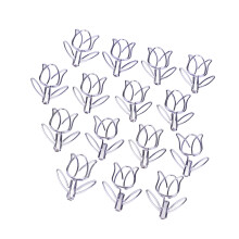 Pinzas para papel en forma de tulipán morado, juego de 50, clips de metal con forma de flor para libros & uso escolar