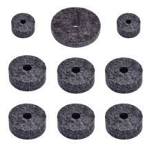 18pcs Black Drum Accessories Set for Cymbal Protection and Secure Fit