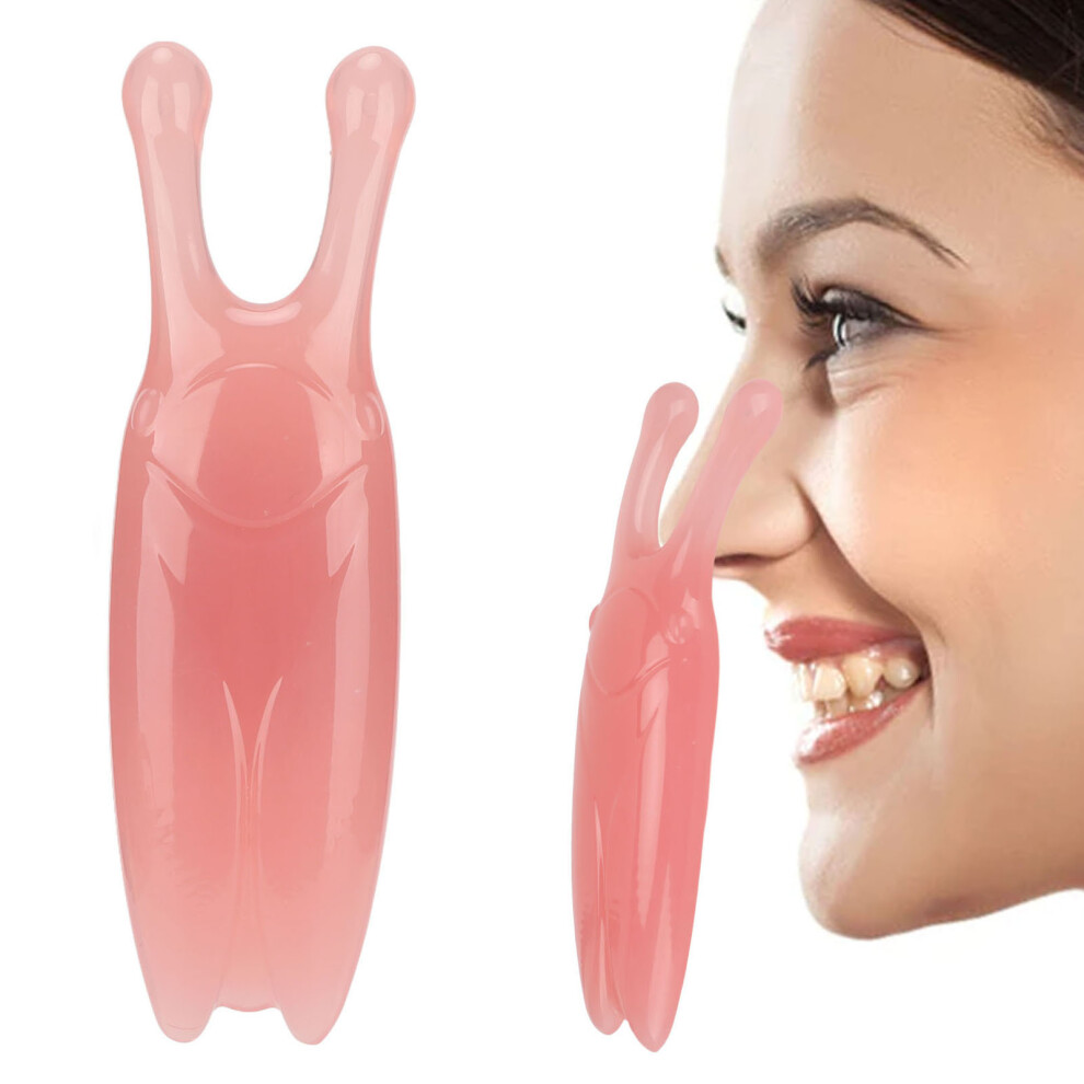 Pink Nose Massager & Gua Sha Nose Tool For Reducing Alar Puffiness Lightweight