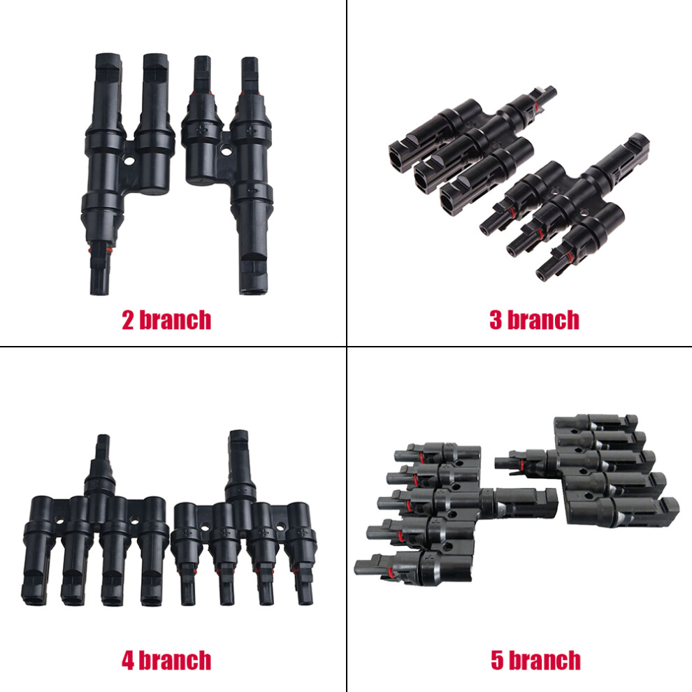 Y Branch Pair Connectors For Solar 1/3/4/5 Mmf+Ffm Parallel Connection Setup 4111341545528