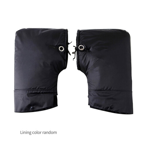 Windproof Rainproof Motorcycle Handlebar Gloves Black 24cm 2
