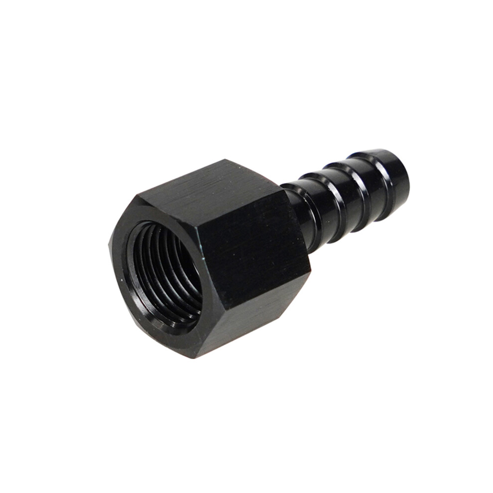 6An Straight Swivel Hose End Fitting Aluminum 3/8" Barb Black 3351341547899
