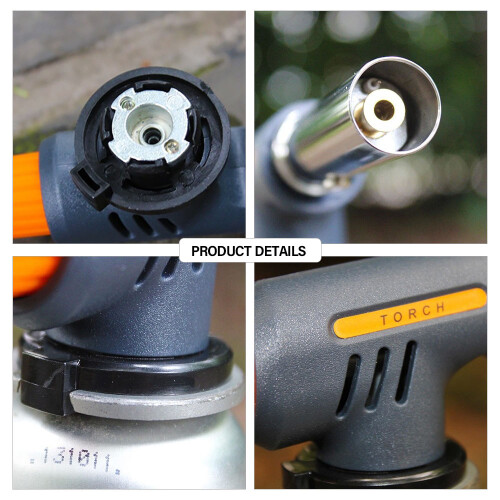Safety Lock Butane Burner: 1.6-2 Hours Use Easy Ignition 1