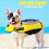Dog Life Jacket with Handle, Reflective Strips, Adjustable, Foldable, Yellow, S/M/L 10