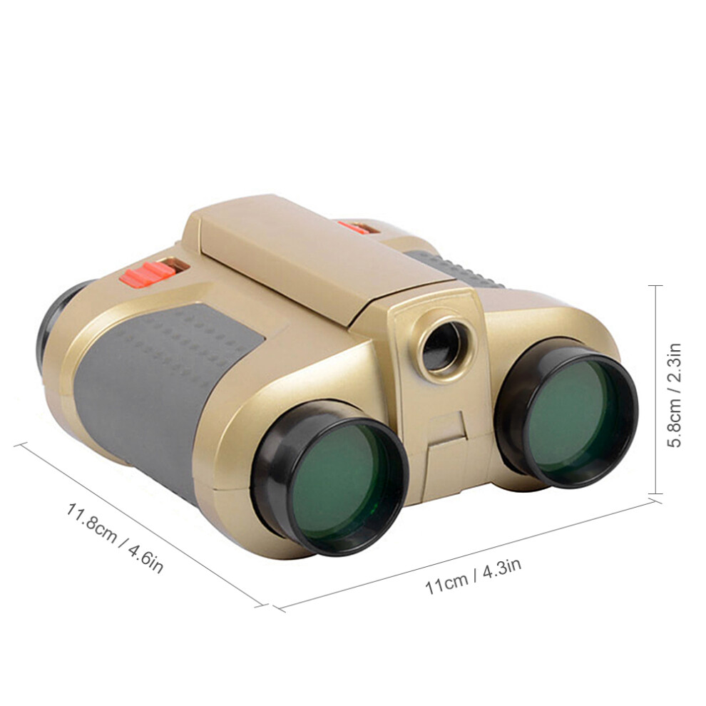Toy Kids Binoculars 4X30 with Night Vision Pop-up Light and Zoom Telescope