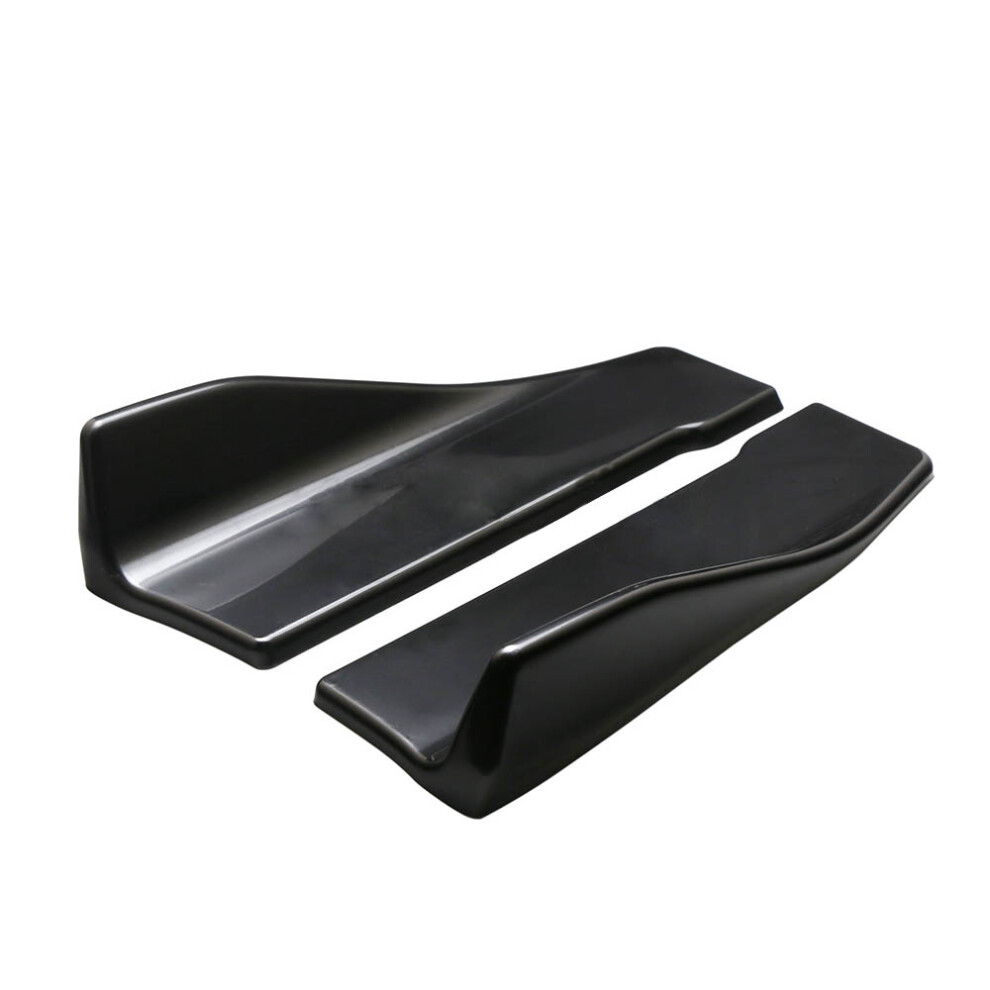 2Pcs Rear Bumper Lip Splitter 35Cm Scratch Black 9387669416184