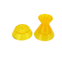 Rodillo de proa de 3 piezas, PVC moldeado amarillo, 14mm/0.6in