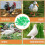 100pcs 20mm Numbered Chicken Leg Bands Poultry Identification Tags Green 4